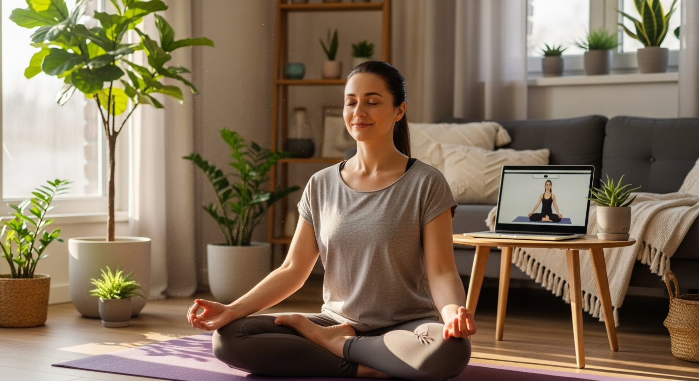 Онлайн групповая йога дома